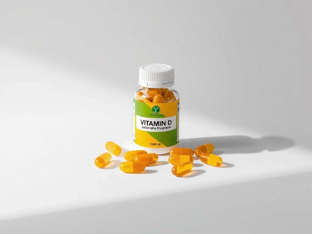 Vitamin D supplement bottle